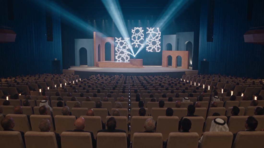 A prepared event auditorium